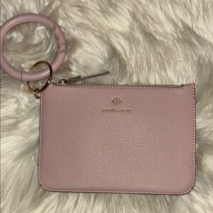 Nanette Laporte Blush pink and folds Leather Wristlet * Free w/purchase!